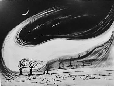 Original Black & White Nature Paintings by Romeo Robert Tomei
