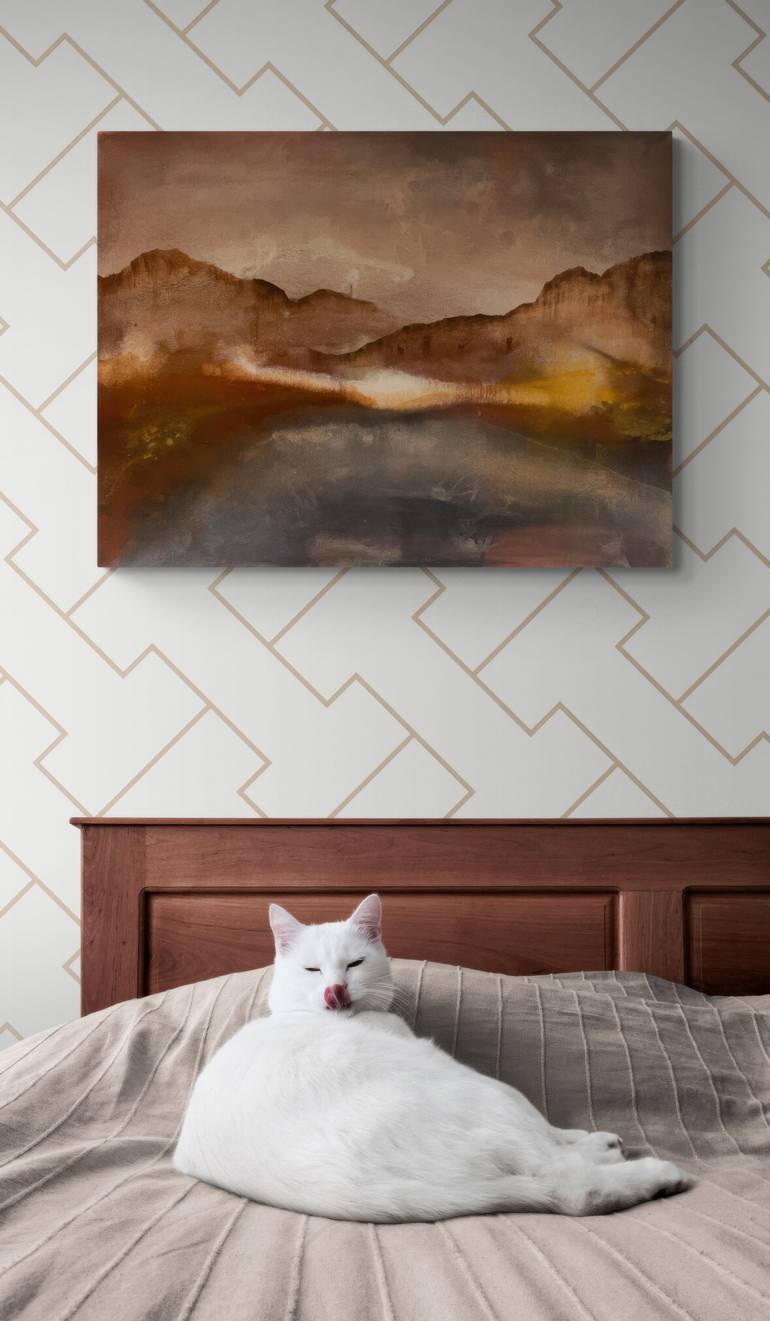 Original Abstract Landscape Painting by Krist Sergeeva