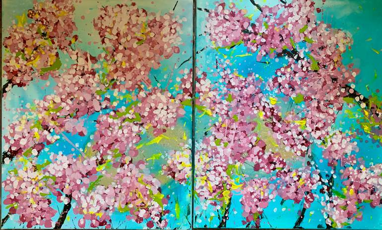 Original Abstract Expressionism Abstract Painting by Krist Sergeeva