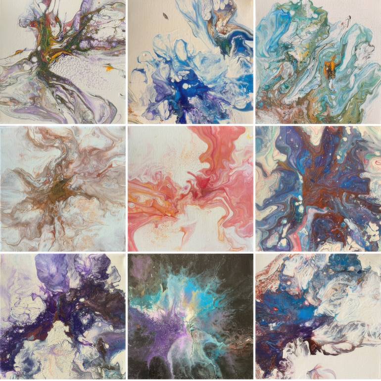 Original Abstract Expressionism Abstract Painting by Krist Sergeeva