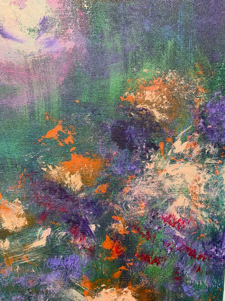 Original Abstract Floral Painting by Krist Sergeeva