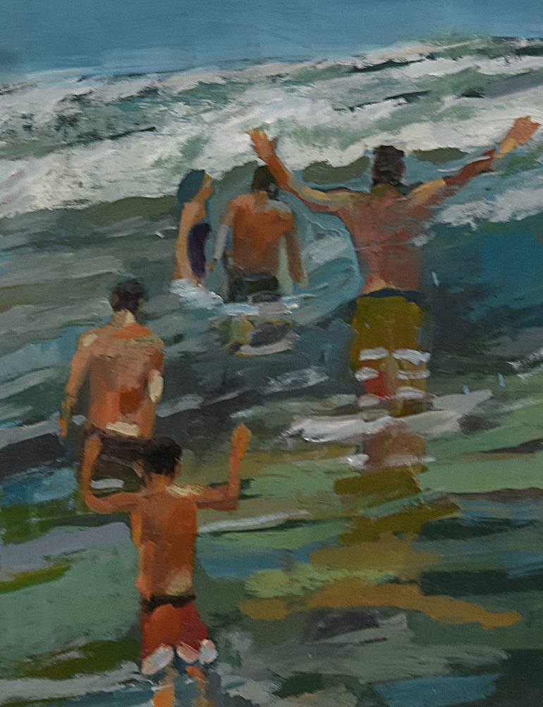 Original Abstract Expressionism Beach Painting by David Cooper