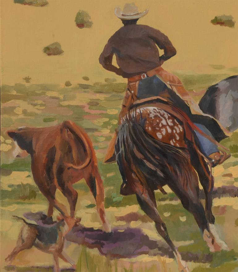 Original Abstract Expressionism Horse Painting by David Cooper