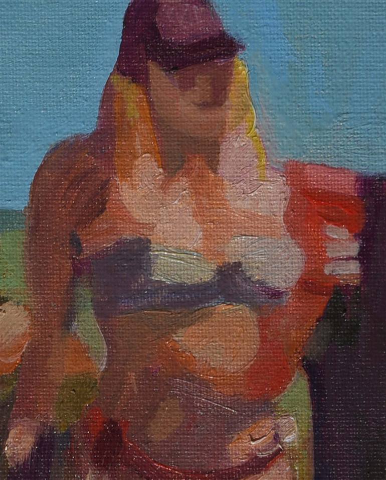 Original Figurative Beach Painting by David Cooper