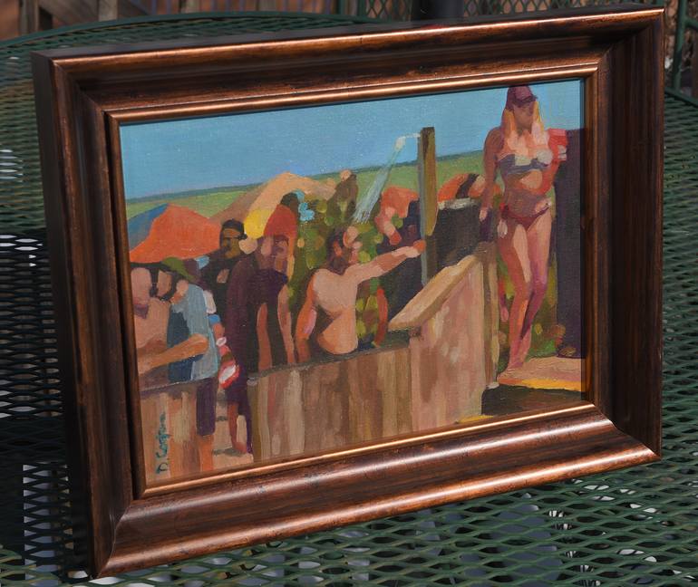Original Figurative Beach Painting by David Cooper