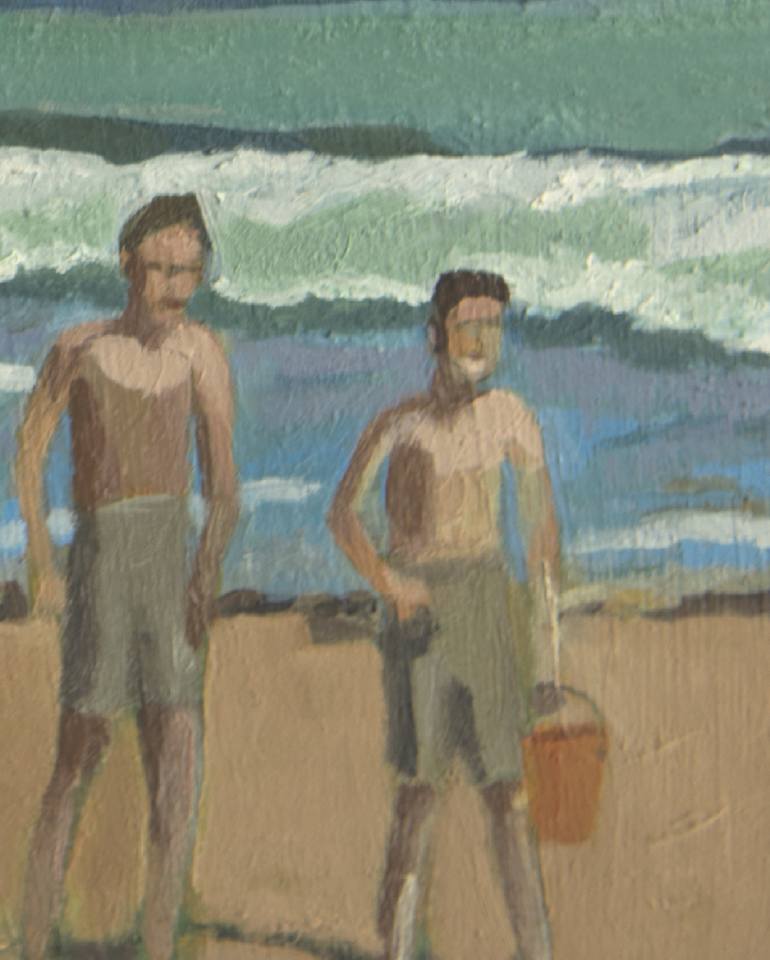 Original Impressionism Beach Painting by David Cooper