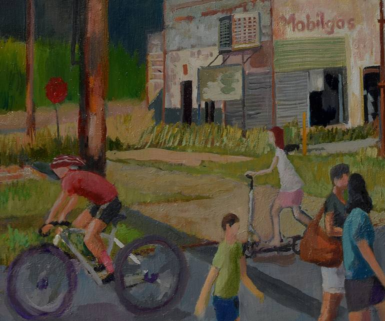 Original Impressionism Transportation Painting by David Cooper