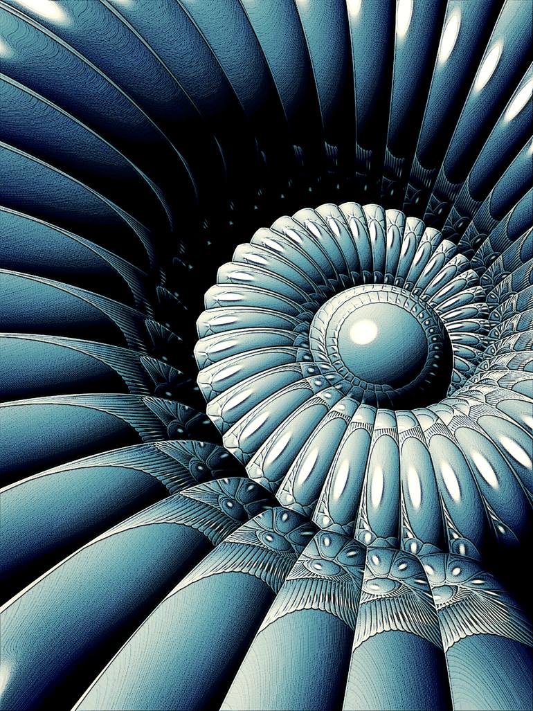 Original Abstract Geometric Digital by Phil Perkins