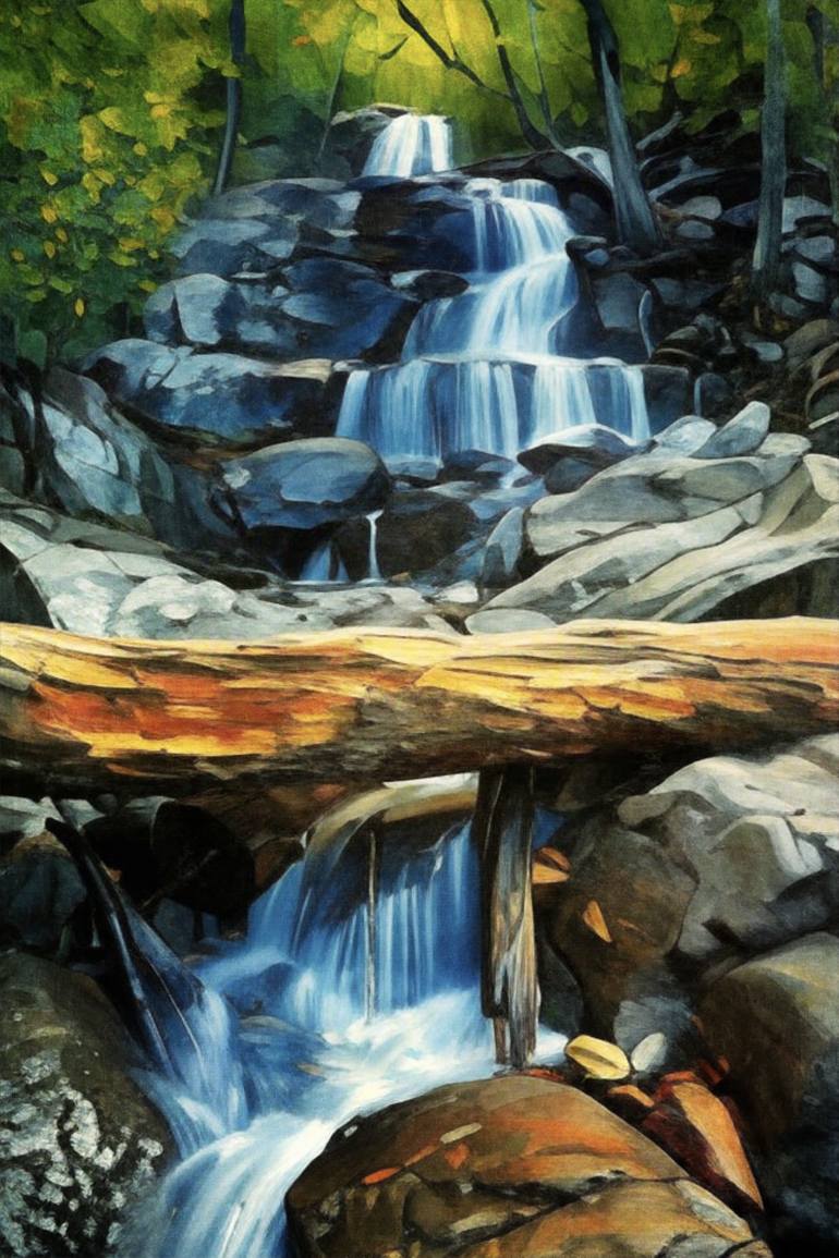 Original Folk Landscape Digital by Phil Perkins