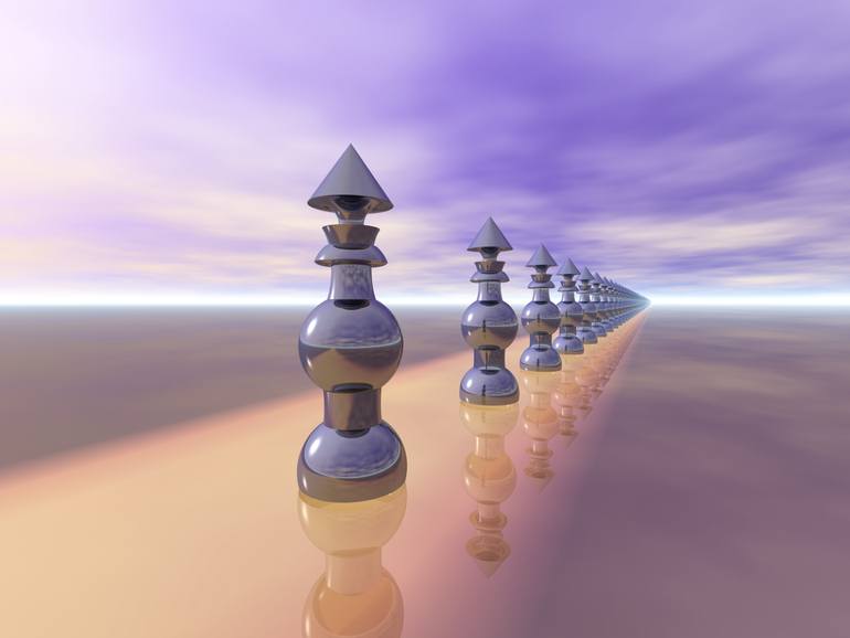Original Abstract Architecture Digital by Phil Perkins