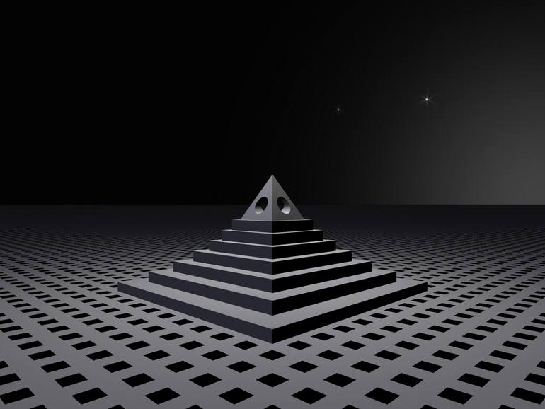 Original Abstract Architecture Digital by Phil Perkins