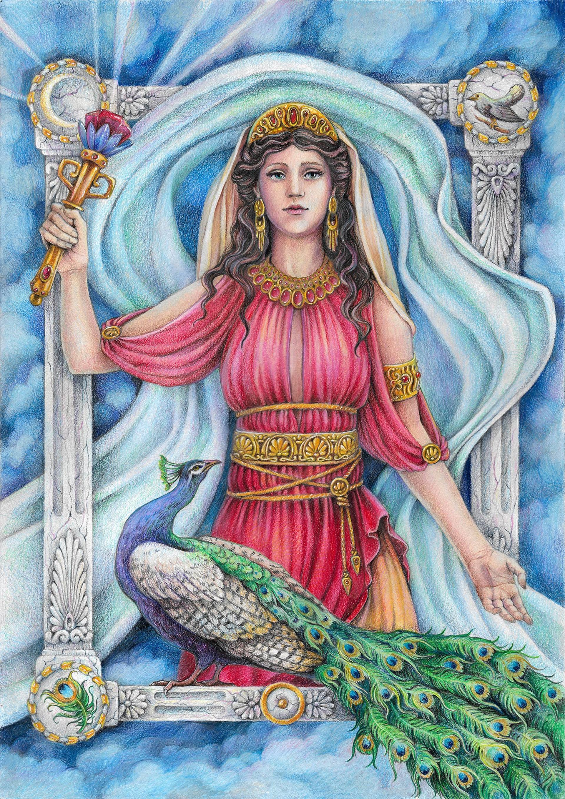 Hera. Drawing by Nadiia Zhebrakovska | Saatchi Art Belgium, image size:1920x2716