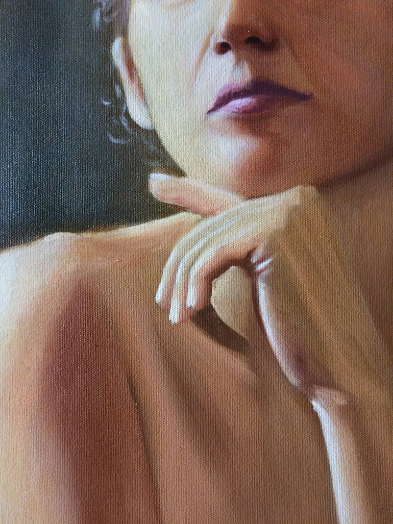Original Impressionism Nude Painting by Luis Paredes