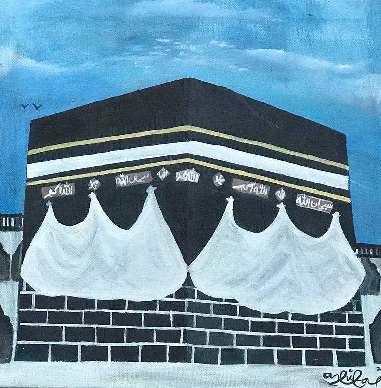 Original Art Deco Religion Painting by Hania Nadeem