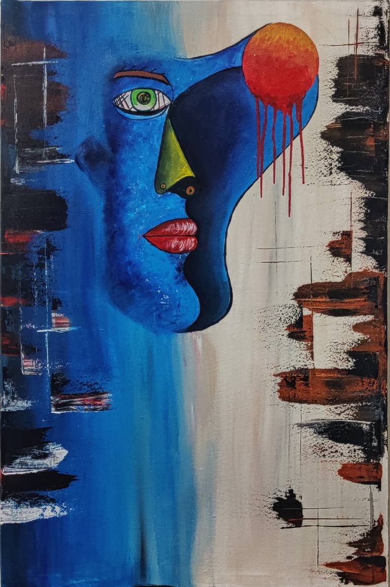 Original Cubism Abstract Paintings by Aiman Tanveer