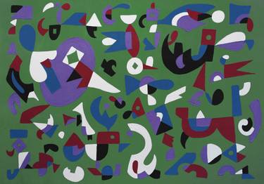 Original Bauhaus Abstract Painting by Joko Bird