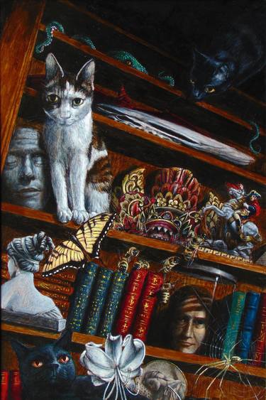 Print of Figurative Cats Paintings by Chris Semtner