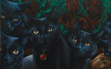 Print of Cats Paintings by Chris Semtner