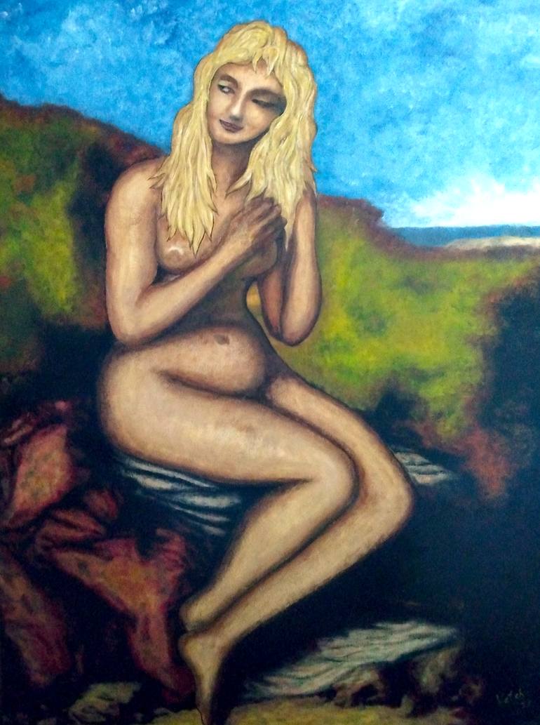 Original Classicism Women Painting by Sam Monet