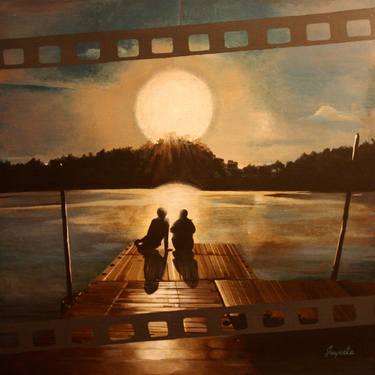 Original Art Deco Nature Painting by Triptoalley Art