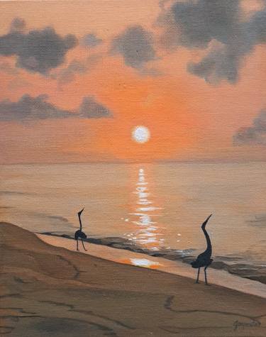 Original Contemporary Beach Painting by Triptoalley Art