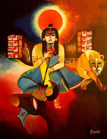 Original Art Deco Classical Mythology Painting by Triptoalley Art