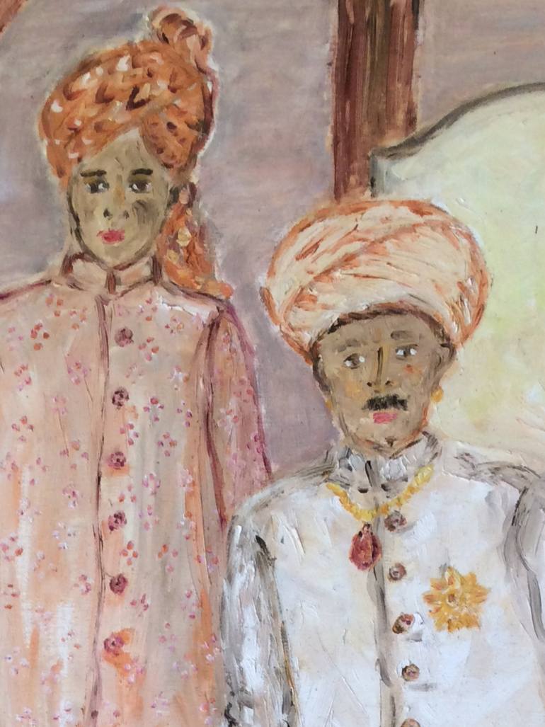 Original Expressionism People Painting by Gisele Van Wambeke