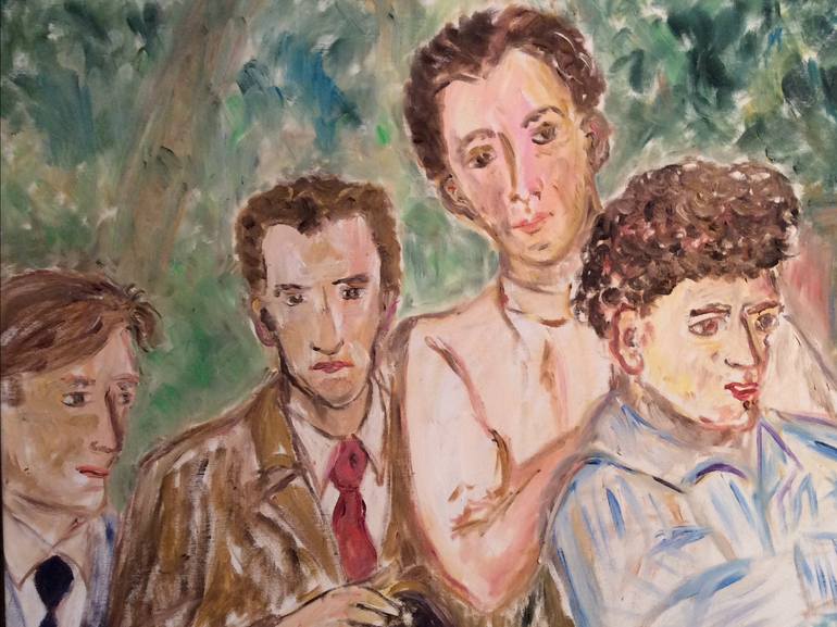 Original Figurative Religion Painting by Gisele Van Wambeke