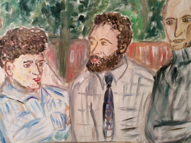 Original Figurative Religion Painting by Gisele Van Wambeke