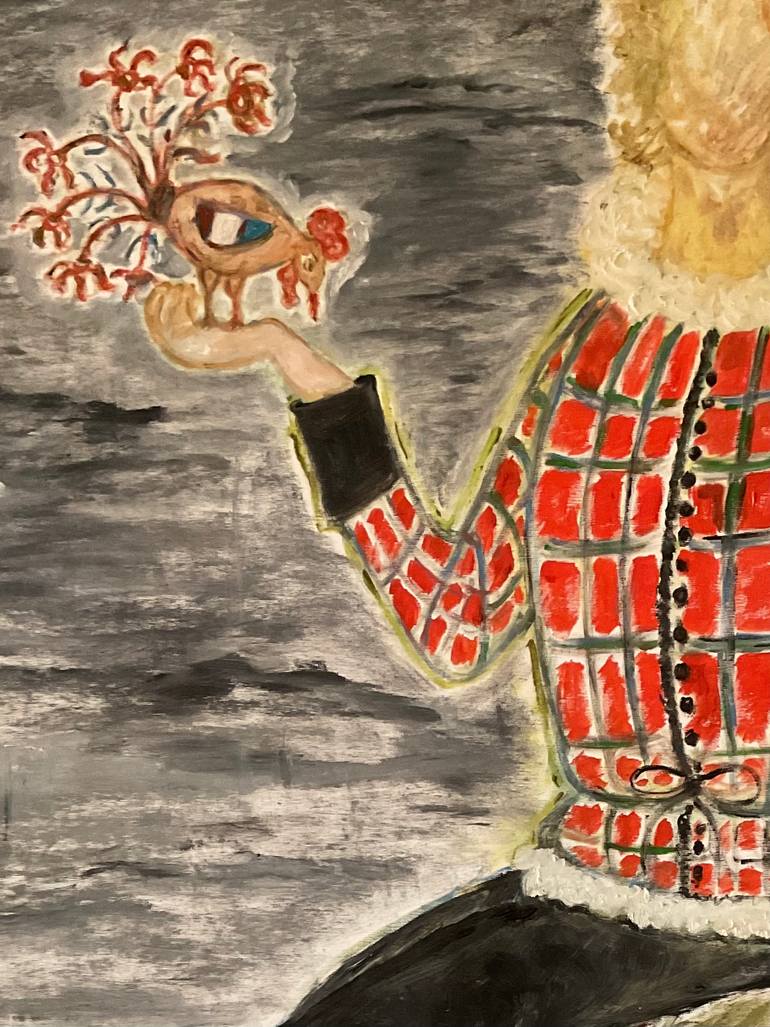 Original Symbolism Fantasy Painting by Gisele Van Wambeke