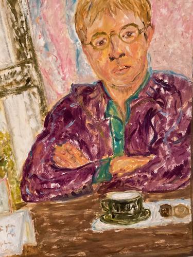 Original Figurative Men Painting by Gisele Van Wambeke