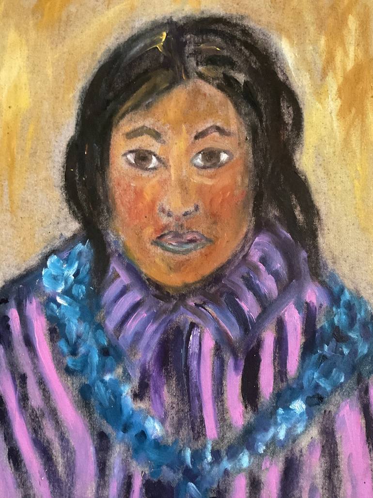 Original Children Painting by Gisele Van Wambeke | Figurative Art on Canvas | Children of the world 2