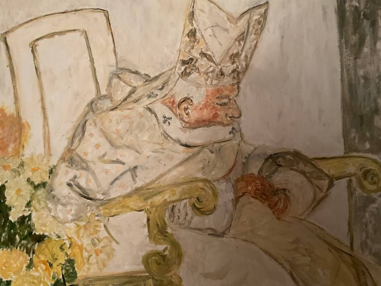 Original Documentary Religion Painting by Gisele Van Wambeke