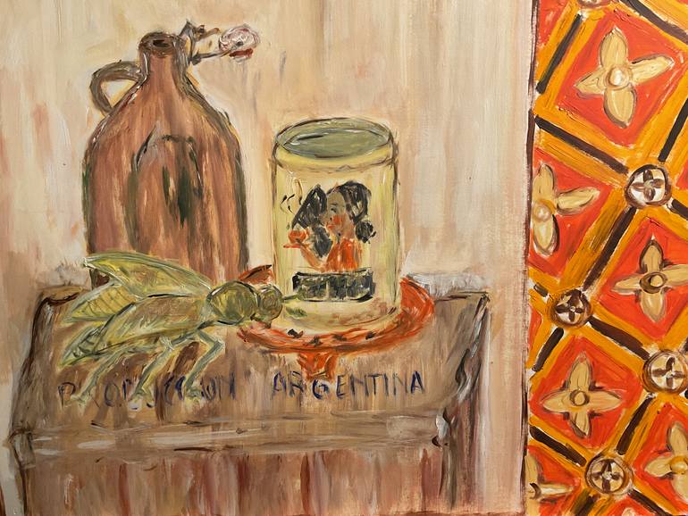 Original Food & Drink Painting by Gisele Van Wambeke | Illustration Art on Paper | The Argentina coffee cafe's