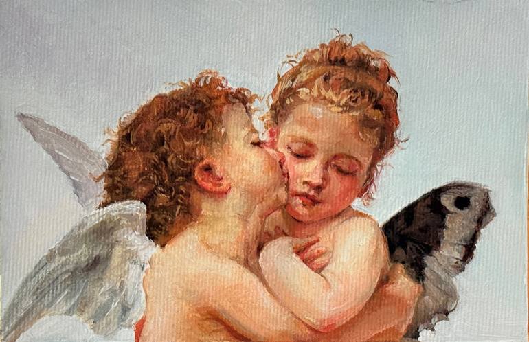 Print of Figurative Love Paintings by Lyuba Shkolna
