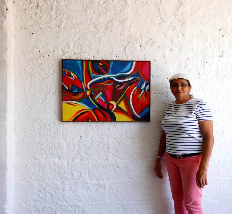 Original Abstract Expressionism Abstract Painting by Deinys Roa