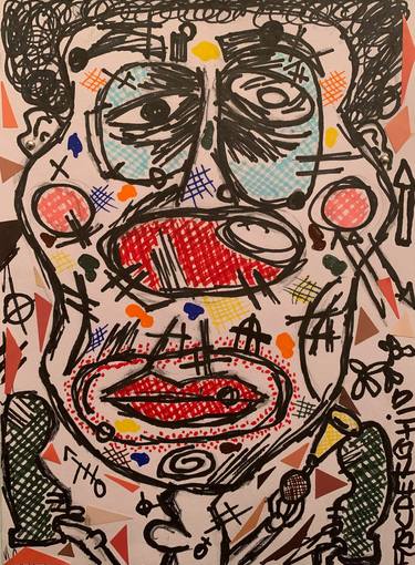 Original Abstract Expressionism Abstract Drawings by  beda Man