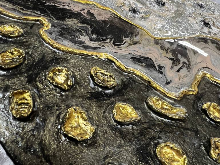 Original Abstract Nature Mixed Media by Lora Kochetkova