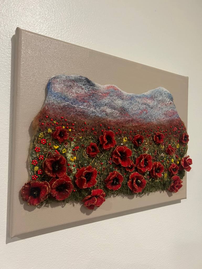 Original Abstract Nature Mixed Media by Lora Kochetkova