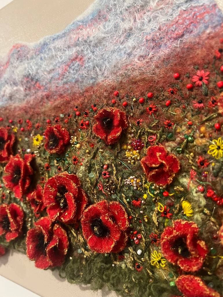 Original Abstract Nature Mixed Media by Lora Kochetkova