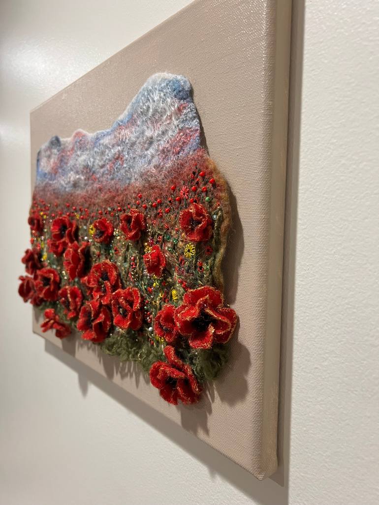 Original Abstract Nature Mixed Media by Lora Kochetkova