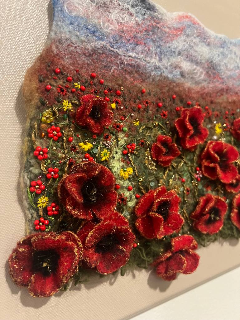 Original Abstract Nature Mixed Media by Lora Kochetkova