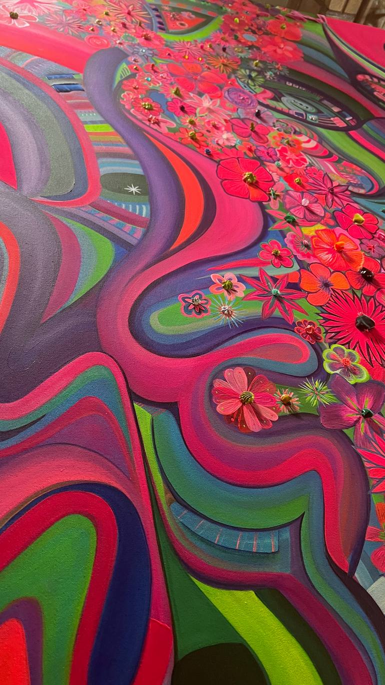 Original Abstract Mixed Media by Nik Aliye