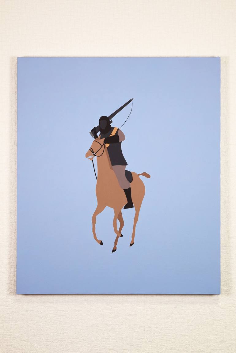 Original Contemporary Horse Painting by C E A U X