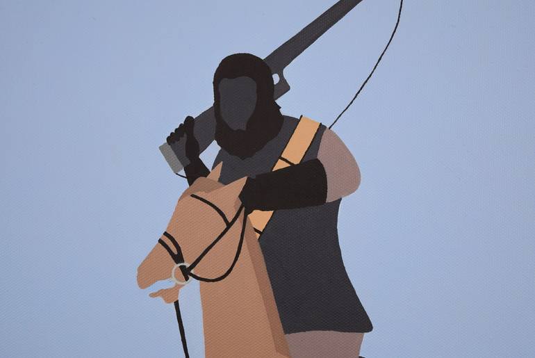 Original Contemporary Horse Painting by C E A U X