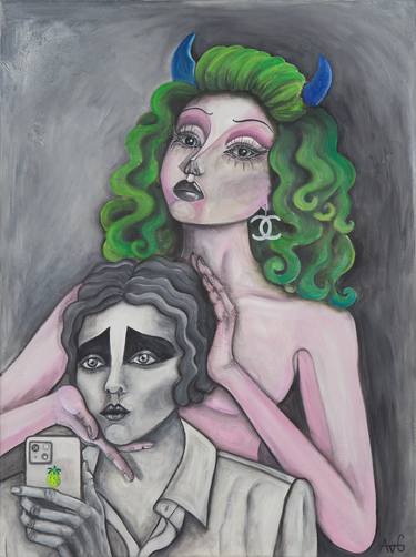 Original Realism Women Painting by Antonia Van Gallenstein