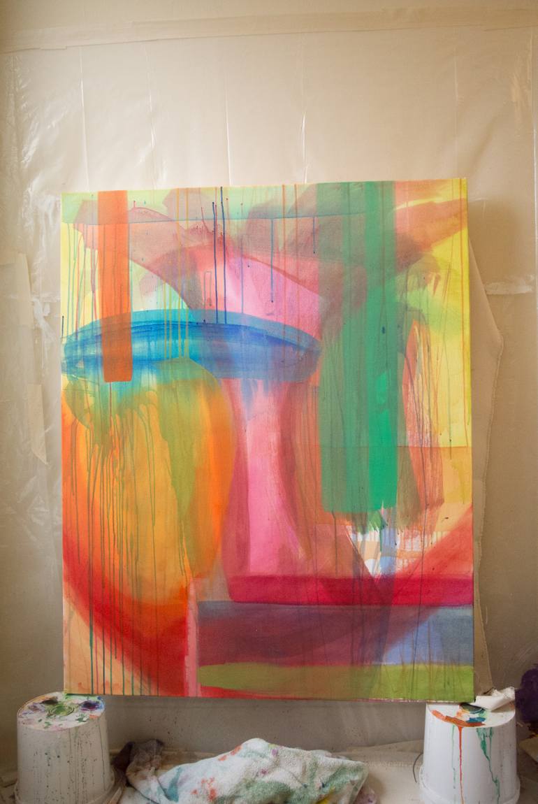 Original Abstract Expressionism Abstract Painting by Judy Palaferro