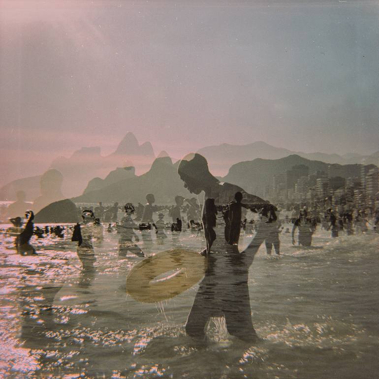 Original Beach Photography by Daniela Justus | Documentary Art on Paper | The Best Beach of the Year: Double Exposure on Expired Film.