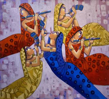Original Abstract Religion Painting by The Art Warehouse
