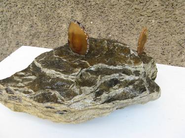 Original Abstract Landscape Sculpture by Lorna Green